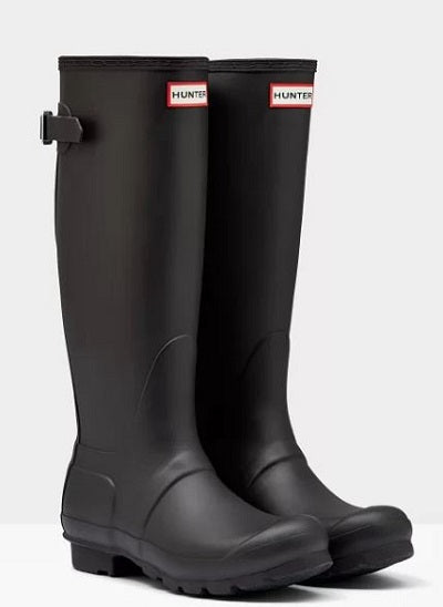 Hunter Boots Women's Black Original Tall Adjustable Rain Boots Women's WFT1001RMA-BLK
