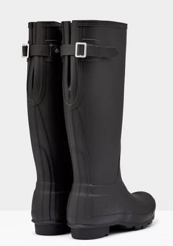 Hunter Boots Women's Black Original Tall Adjustable Rain Boots Women's WFT1001RMA-BLK