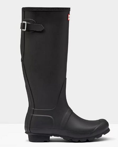Hunter Boots Women's Black Original Tall Adjustable Rain Boots Women's WFT1001RMA-BLK