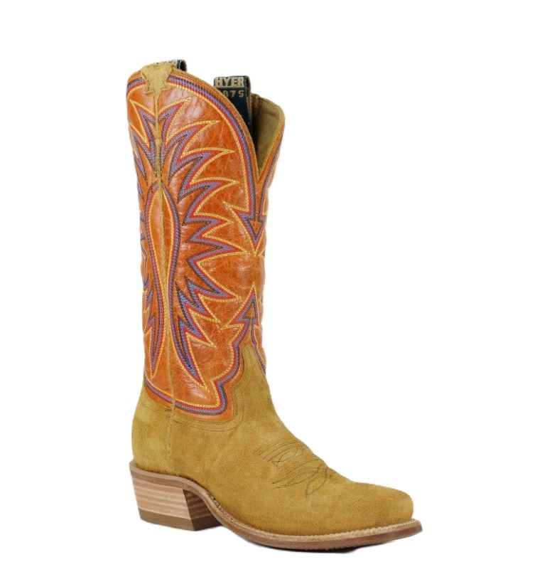 Hyer Boots Bronze/Tangerine Rose Hill 13 inch Suede Cutter Toe Women's Boots HW42006