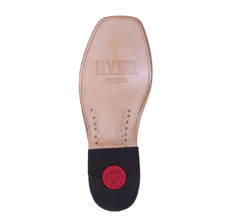 Hyer Brown Cowhide/Pink Goat Lola Women's Broad Square Toe Boots HW41020