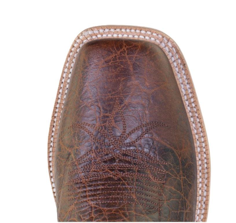 Hyer Brown/Grey Walton Men's Cowhide 13 Inch Broad Square Toe Boots HM11024