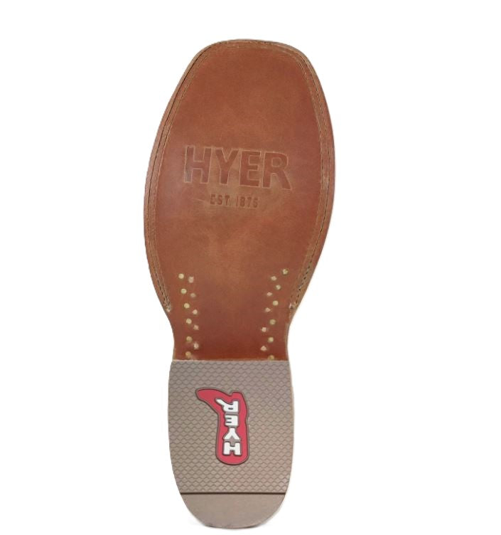 Hyer Tan/Red Sawyer Men's Broad Square Western Boots HM11007