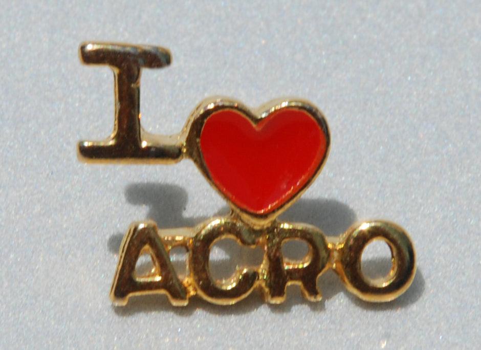 I Heart Pin for Dance Ballet Jazz Tap & Acro J-42