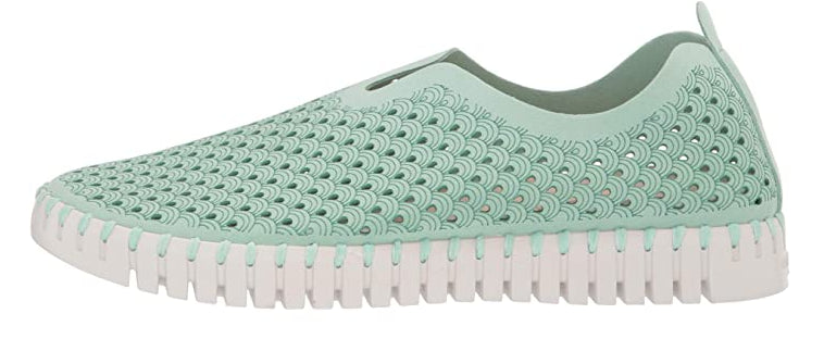 Ilse Jacbosen Mint Tulip Perforated Slip-On Ladies Sneakers TULIP-MINT