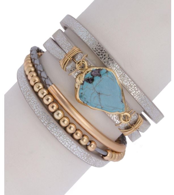 In Things Turquoise Stone Playa Bracelet 614419