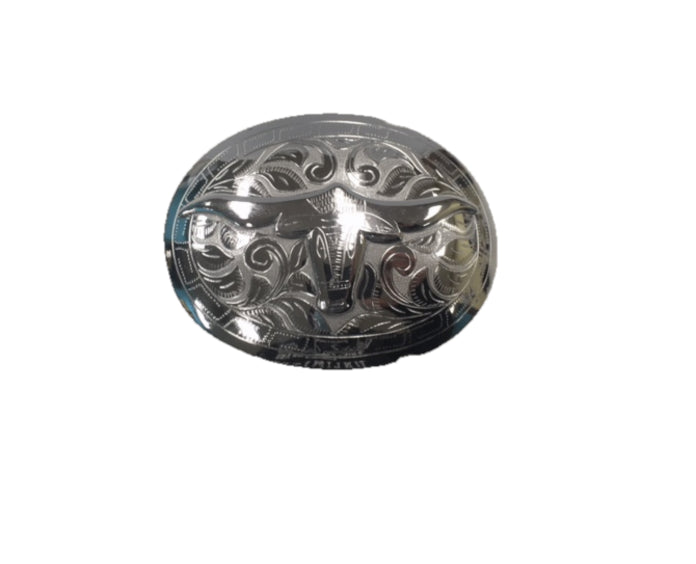 Iron Horse Oval Raised Bull Head Buckle 1146