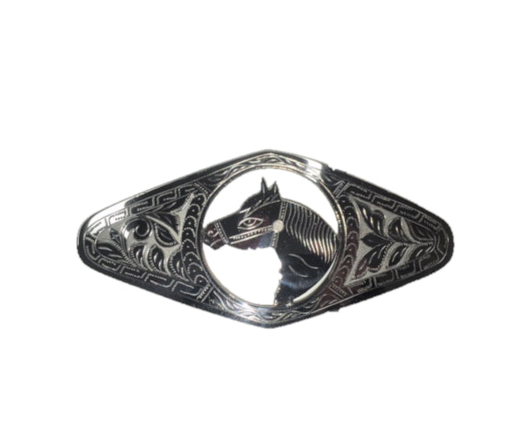 Iron Horse Wide Diamond Horse Cutout Buckle 1071