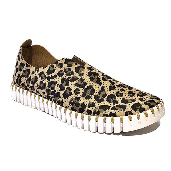 Isle Jacobsen Latte Leopard Tulip Womens Comfort Slip On Shoes TULIP139