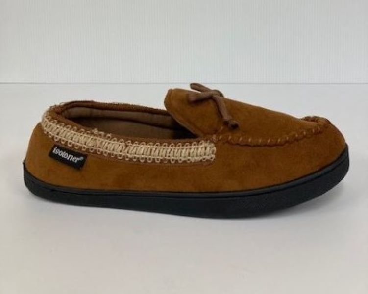 Isotoner Cognac Faux Fur Men's Slippers V92168COG