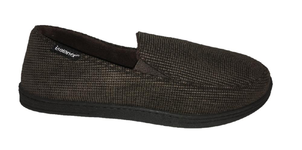 Isotoner Dark Chocolate Loafer Style Mens Slippers A91C298DCO