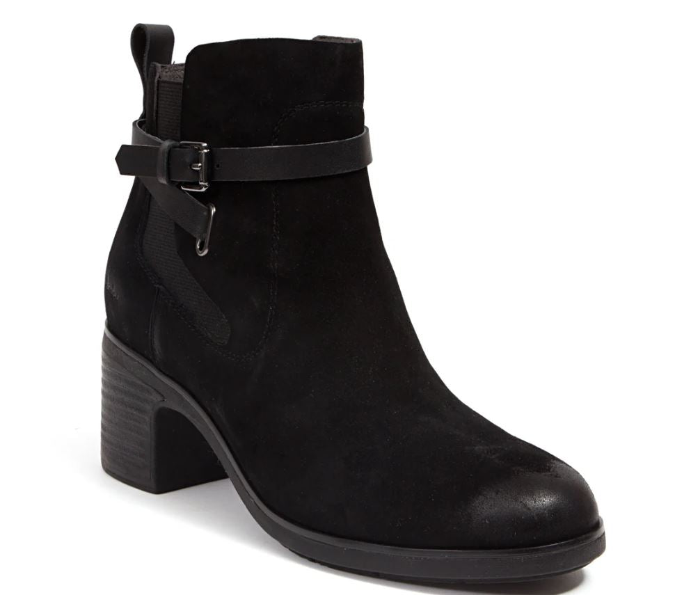 Jambu Black/Gunmetal ViVi Women's Kid Suede Chelsea Ankle Boots J4VIV01