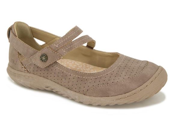 Jambu & Co Taupe Fawn Womens Mary Jane Shoes B3FAW54