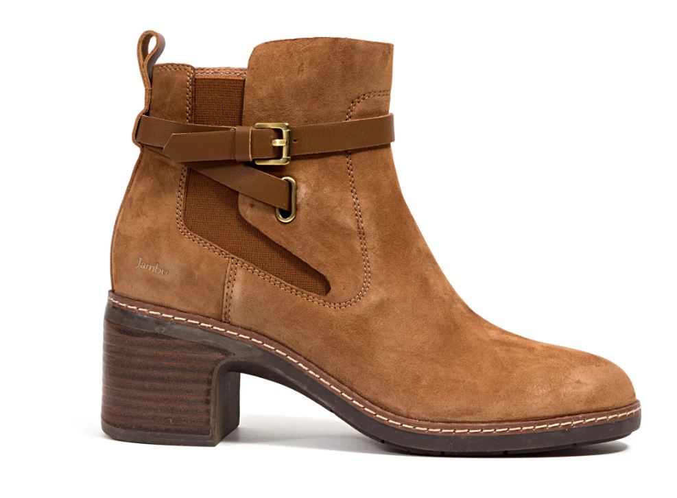 Jambu Dark Tan Vivi Kid Suede Women's Chelsea Boots J4VIV66