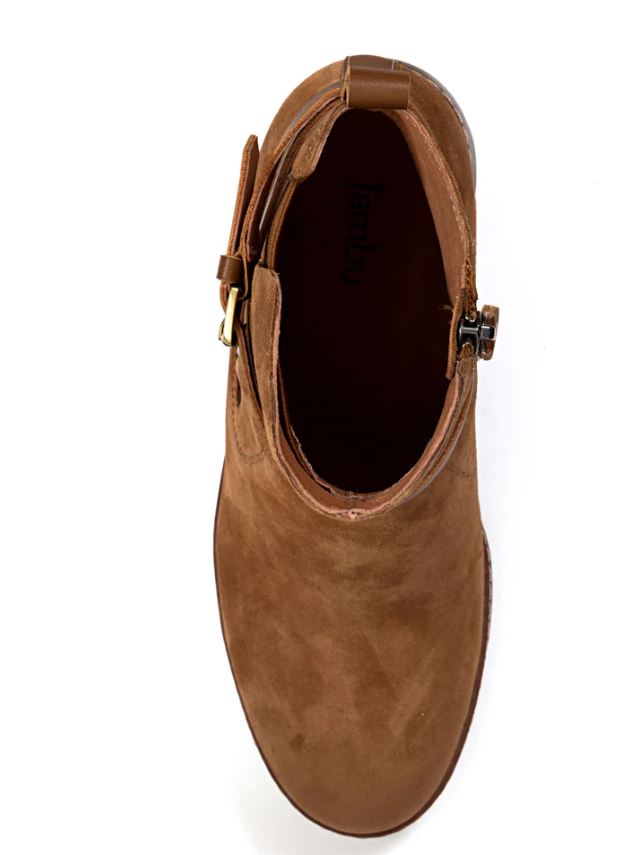 Jambu Dark Tan Vivi Kid Suede Women's Chelsea Boots J4VIV66