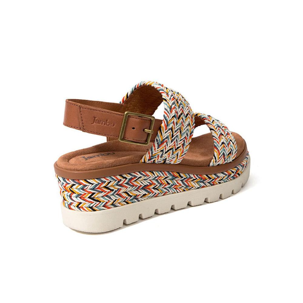 Jambu Multi Destiny Women's Braid Wedge Sandals J4DES15