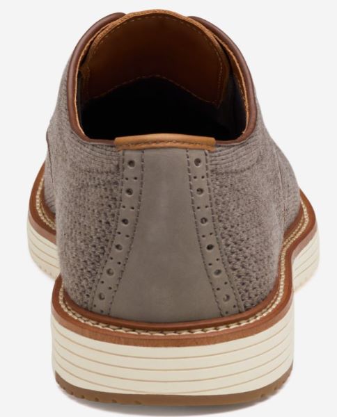 Johnston & Murphy Gray Knit Upton Knit Wingtip Men's Shoes 20-5368