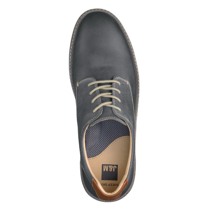 Johnston & Murphy Gray Oiled Full Grain Leather Men's Shoes 20-6669