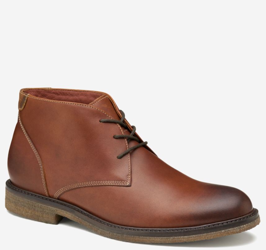 Johnston & Murphy Red Brown Oiled Full Grain Copeland Chukka Mens Boot 25-2022