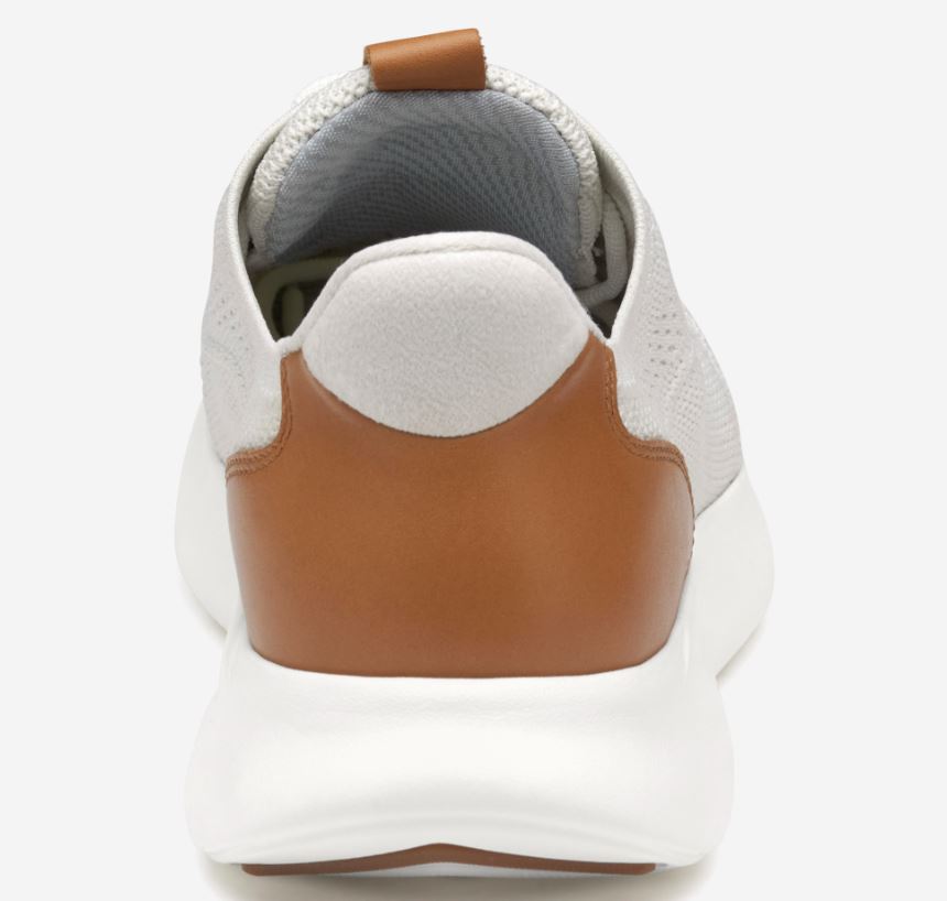 Johnston & Murphy White Knit Amherst 2.0 Plain Toe Men's Casual Shoes 25-0738