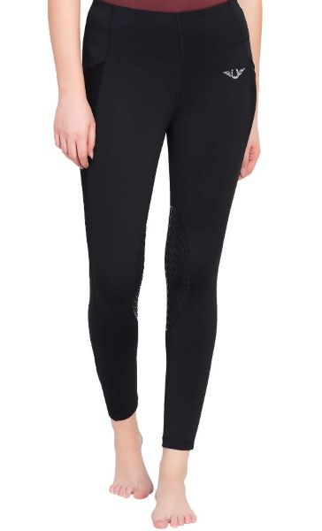 JPC Equestrian Black Tuffrider Minerva Equicool Womens Tights 100968-BLK