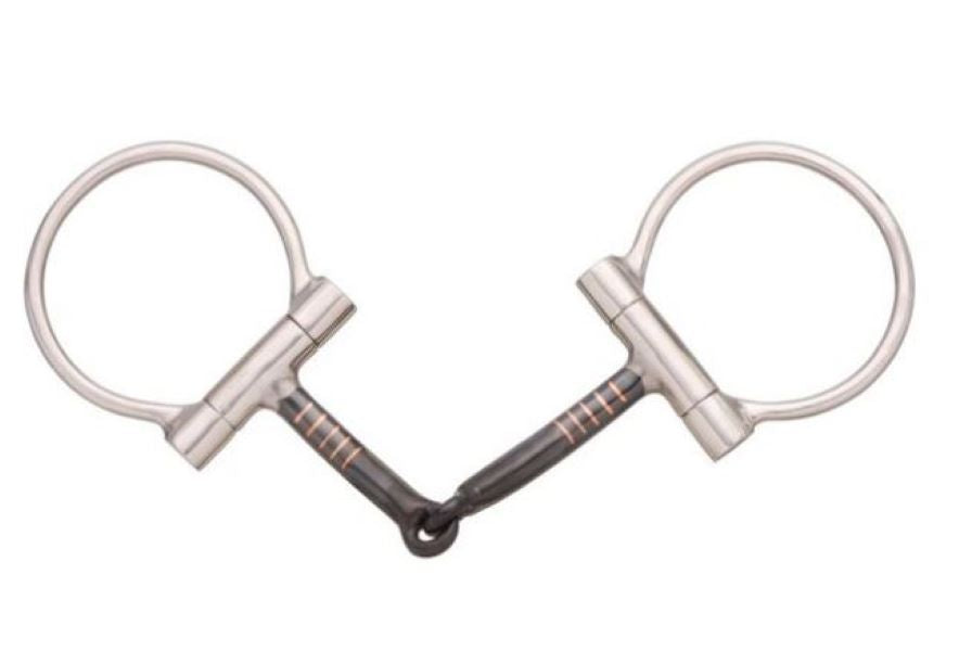 JT International Tough1 Sweet Iron Snaffle Offset Dee 255406-0-0