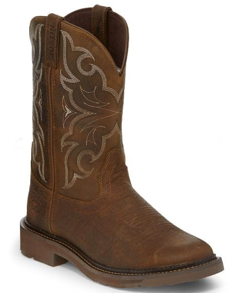 Justin Amarillo Chocolate Mens Work Boot WK4310