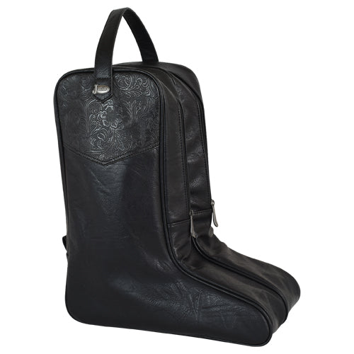 Justin Black Boot Bag with Tooling 2107547BLK