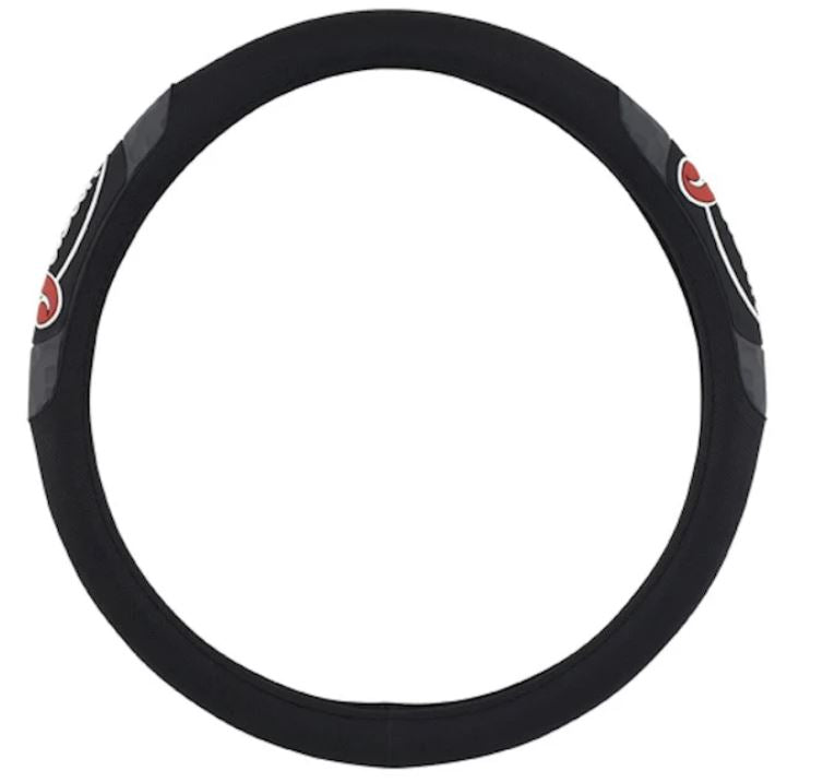 Justin Black with Heather Gray Truck Steering Wheel Cover with Justin Logo 23706A130HGRY