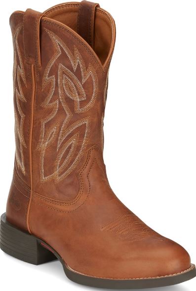 Justin Boots Russet Brown Rendon 11 inch Wide Round Toe Men's Western Boots SE7532