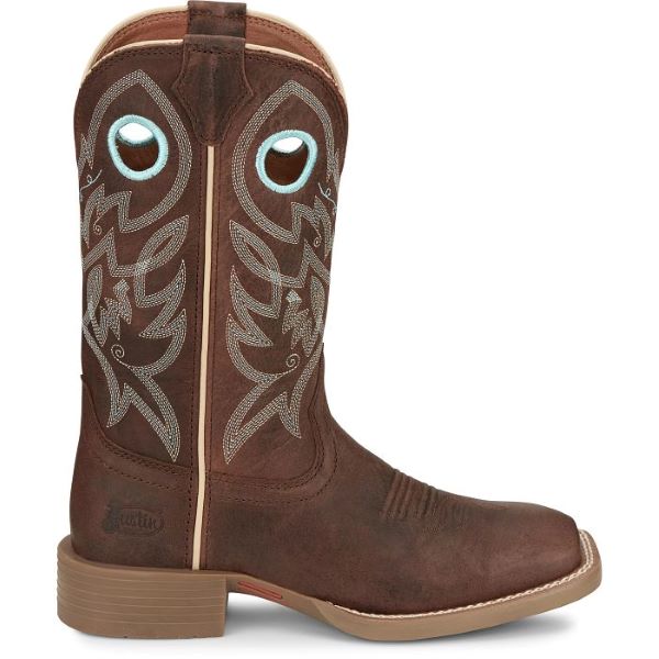 Justin Boots Spicy Brown Liberty Wide Square Toe 11 Inch Women's Western Boots SE2801