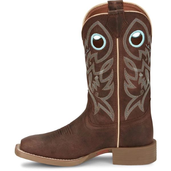 Justin Boots Spicy Brown Liberty Wide Square Toe 11 Inch Women's Western Boots SE2801
