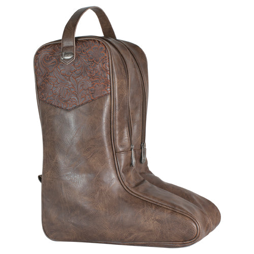 Justin Brown Boot Bag with Tooling 1849547BR