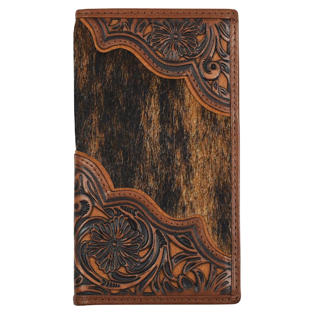 Justin Brown Hairon Men's Tooled Rodeo Wallet 2512395663