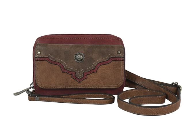 Justin Brown/Red Women's Wallet with Strap 22074787W