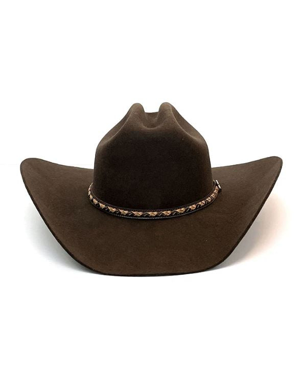 Justin Chocolate Brown 2X Plains Chocolate Wool Hat JF0242PLNS