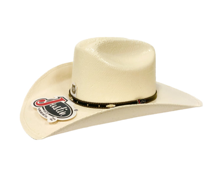 Justin Ivory Black Hills Jr Straw Youth Cowboy Hat JS1156BKHJ
