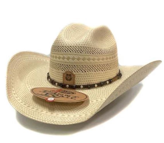 Justin Ivory/Tan Bentrail Hutson Bangora Men's Straw Western Hat JS4830HUTS
