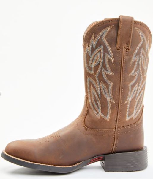 Justin Pecan Rendon Mens R-Toe Western Boots SE7530