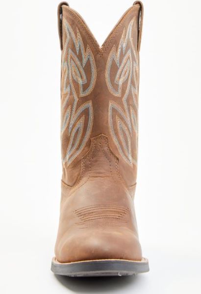 Justin Pecan Rendon Mens R-Toe Western Boots SE7530