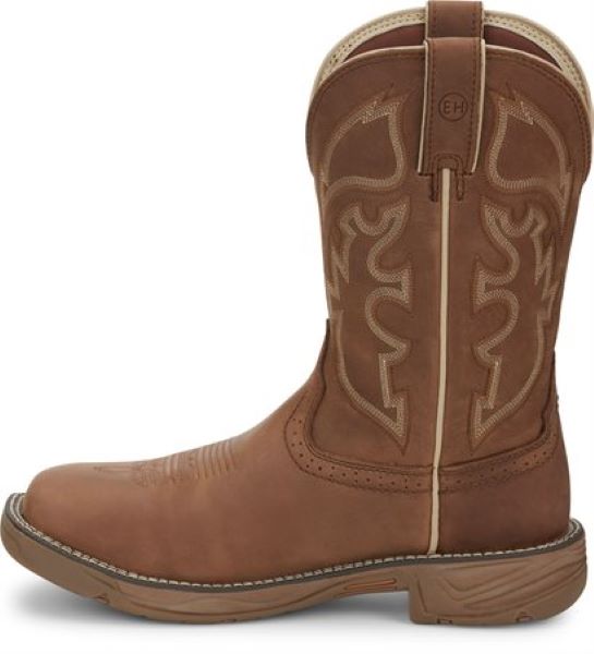 Justin Rustic Tan Stampede Rush 11 Inch Mens Work Boots WK4330