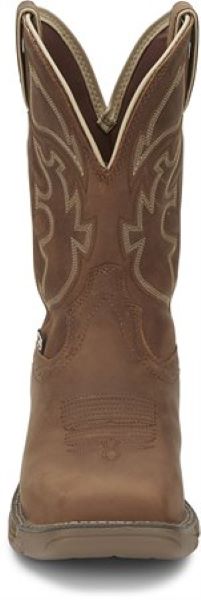 Justin Rustic Tan Stampede Rush 11 Inch Steel Toe Mens Work Boots WK4331