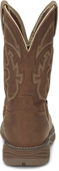 Justin Rustic Tan Stampede Rush 11 Inch Steel Toe Mens Work Boots WK4331