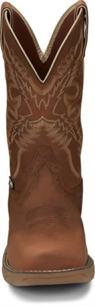 Justin Rustic Tan Stampede Rush 11 Inch Womens Waterproof Composite Toe Work Boots SE4352