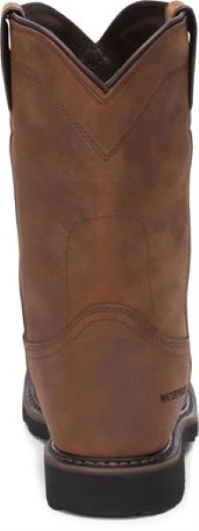 Justin Whiskey Brown Drywall Waterproof Steel Toe Pull On Mens Work Boots SE4961