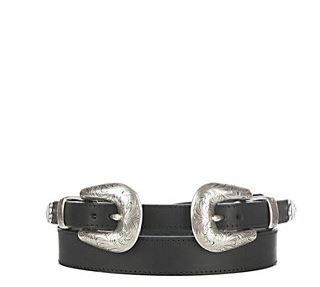 Justin Women's Black Annie Oakley Double Buckle Fashion Belt C21513