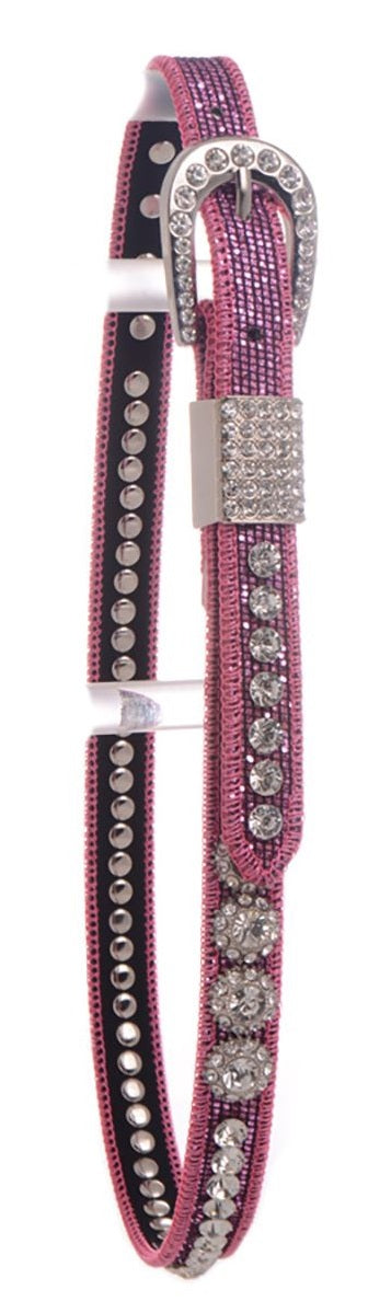 K505 Pink Girls Rhinestone Kamberley Group Belt
