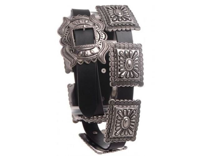 Kamberley Ladies Black Concho Statement Belt 6077