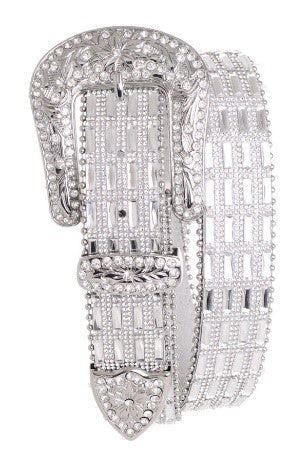 Kamberley Silver Rhinestone Bling Belt 6552-SILVER