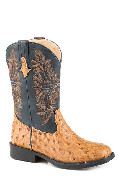 Karman Roper Tan Little Kids Western Boots 0901812241526